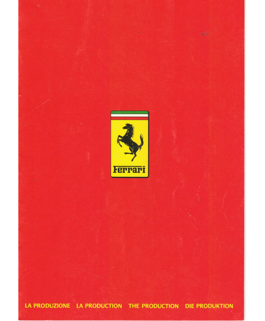 Brochure FERRARI 1983 Caractéristiques Châssis / Moteur | FERRARI PRODUCTION 1983 |