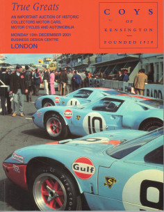 Catalogue Vente aux enchères COYS - LONDON (12/2001) | COYS Ref: LONDON 2001 |
