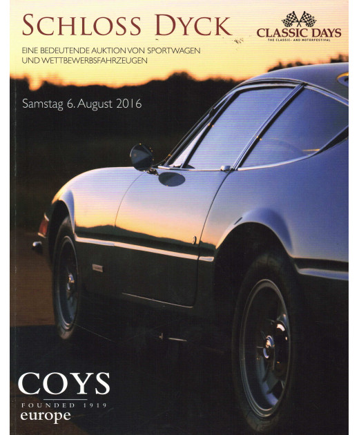 Catalogue Vente aux enchères COYS - SCHLOSS DYCK (08/2016) | COYS Ref: A268 |