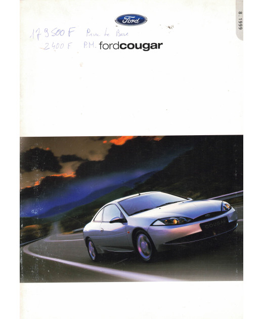 Brochure FORD COUGA (08/1999) 16V et 24V | FOR52 - Ref: PN 976503/9908/8m/F |