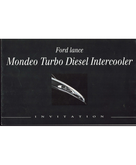 Brochure FORD MONDEO Turbo Diesel Intercooler - 1993 | FOR55 - Ref: 09/93 |