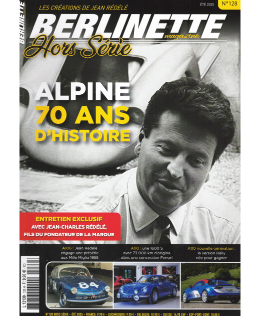 ALPINE 70 ANS D'HISTOIRE - BERLINETTE Hors-série N°128 | BERLINETTE hs128 |
