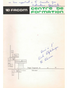 Diagnostic MOTEUR X500, Cahier de Formation FACOM | FACOM MOTEUR X500 |