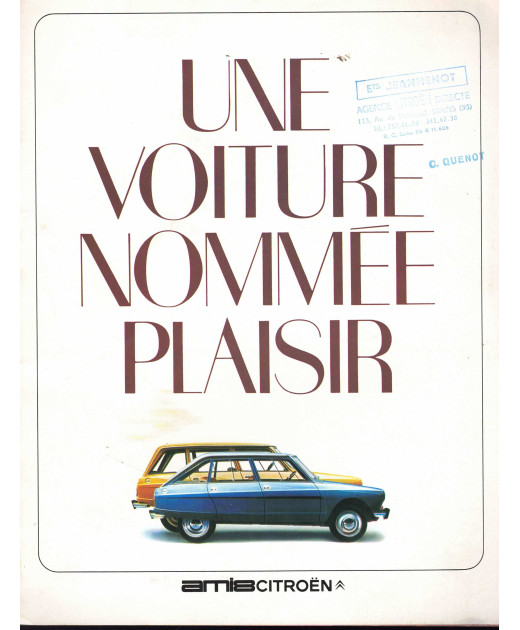 Brochure CITROEN AMI 8 et Break | CIT62 - Ref: Nommée Plaisir |