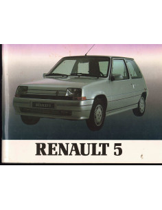 RENAULT 5 - Notice utilisation et entretien (original) 1990 | REN49 - Ref: 77 11 086 864 |