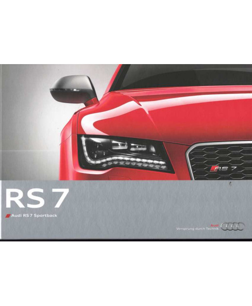 Brochure AUDI RS7 SPORTBACK (05-2013) | AUDI121 - Ref: 358/1262.00.46 |