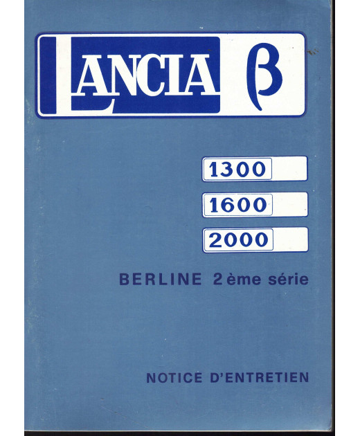 LANCIA BETA - Notice utilisation et entretien 01/1976 | REN63 - Ref: 88794060 |