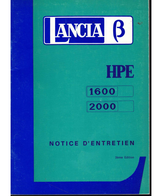 LANCIA BETA HPE - Notice utilisation et entretien 12/1975 | LAN61 - Ref: 88794056 |