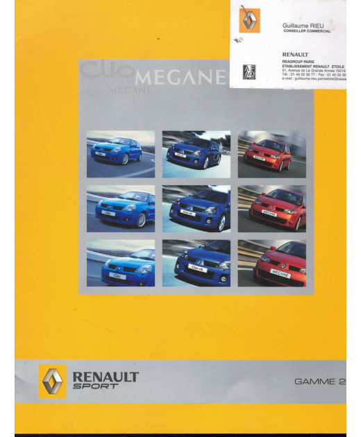 Brochure RENAULT SPORT Gamme 2005 | REN70 - Ref: GAM SP M01 1FR |