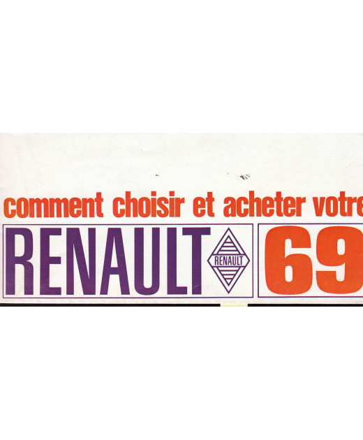 Brochure / Dépliant RENAULT Gamme 1969 | REN68 - Ref: 31.136.03.03 F597 |