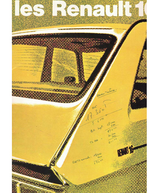 Brochure RENAULT 16 et 16 TS - 1565cm3 - 67Ch et 83CH | REN61 - Ref: 46380-03-03 M785 |