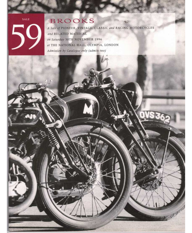 Catalogue Vente aux enchères BROOKS - LONDON OLYMPIA (11-2017) | BROOKS Ref: 59 |