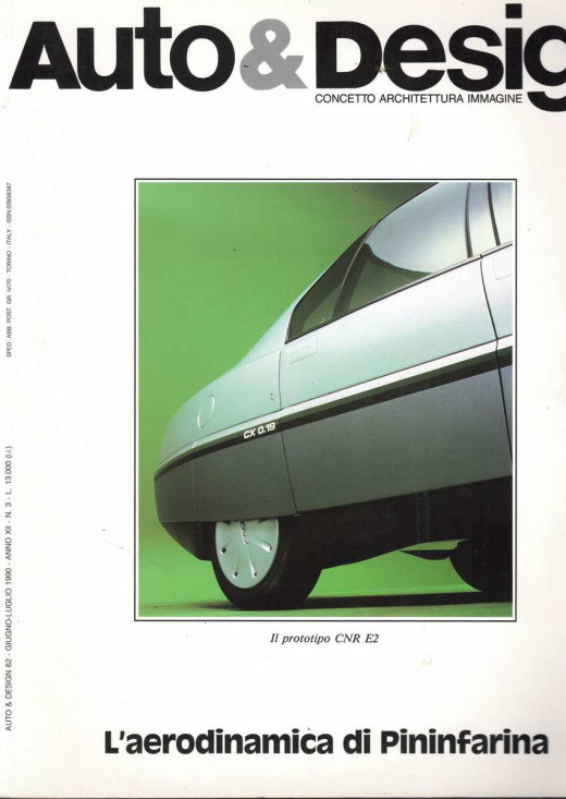 Auto & Design N°62 - CNR E2, l'aerodinamica di Pininfarina | Auto & Design 62 |
