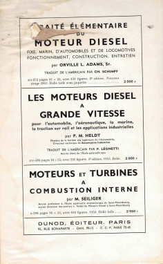 Fonctionnement et entretien des Moteurs DIESEL (1957) | Moteurs DIESEL ADAMS | 2