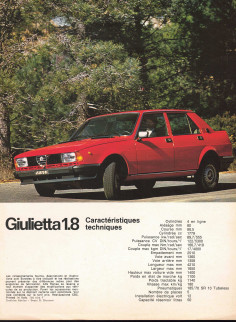 Brochure ALFA ROMEO GIULIETTA (05-1979) | ALF100 - Ref: 795 1014F |