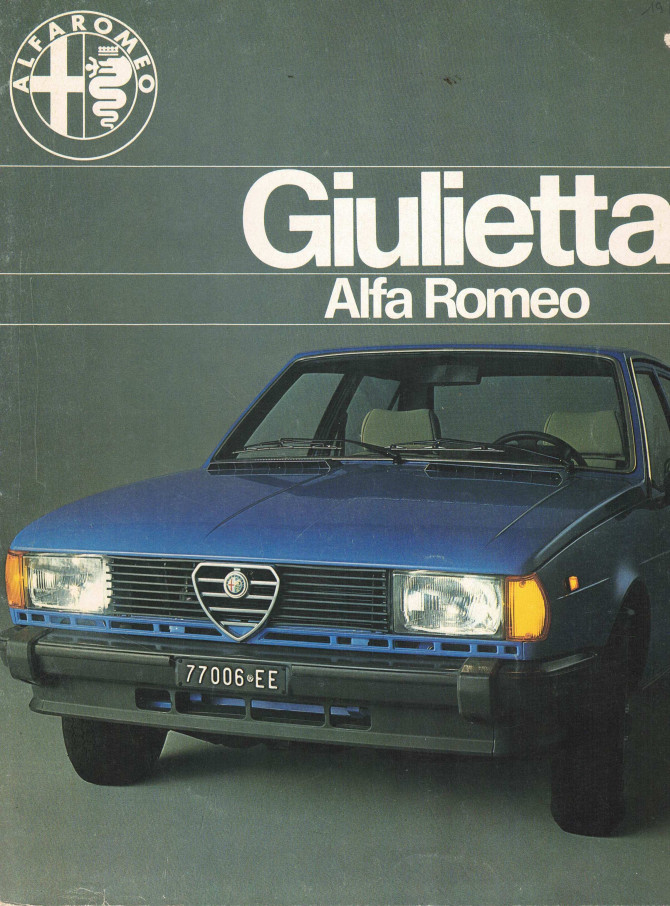 Brochure ALFA ROMEO GIULIETTA (10-1977) | ALF98 - Ref: 7710 535 |