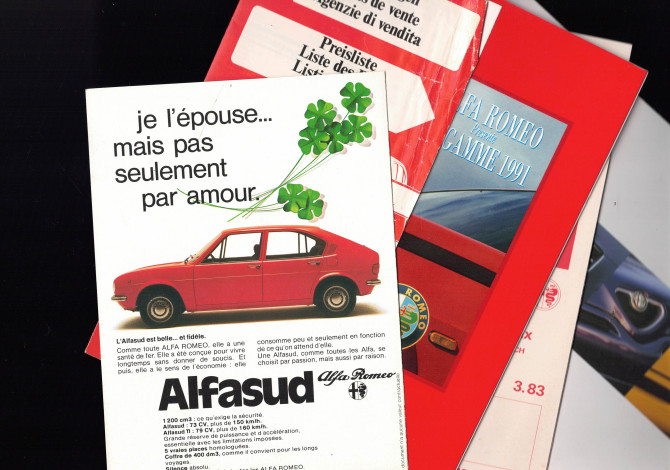Lot Brochures ALFA ROMEO (x7) | ALF102 - LOTALFA |