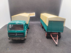 CAMION MERCEDES AVEC REMORQUE BACHE - NZG - N° 146 - 1/50 | Camion Mercedes avec Remorque Bâché - 146 | 2