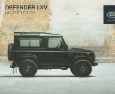 Brochure / Feuillet LAND ROVER DEFENDER LXV (2013) | LR30 - Ref: LRB/MAR/DEF/LXV LE/2013/01FR |