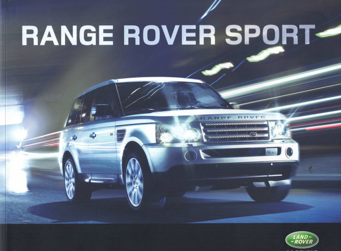 Catalogue RANGE ROVER SPORT TDV6/8 et V8 (2007) | LR35 - Ref: LRB/MAR/RRS/CAT/2007/01FR |