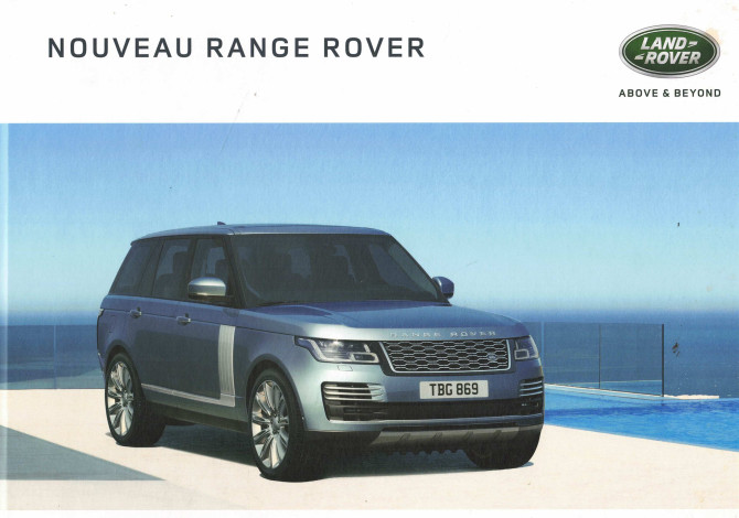 Catalogue Nouveau RANGE ROVER Essence / Diesel (2018) Inclus V8 | LR17 - Ref: BXCFR01P |