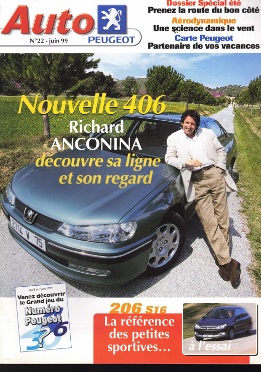 Auto PEUGEOT N°22 Dossier Richard ANCONINA - 406 (1999) | Auto PEUGEOT N°22 |