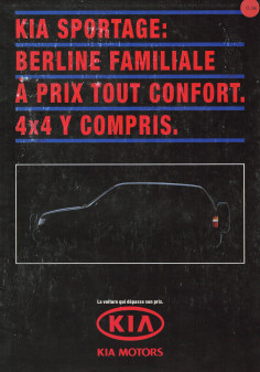 Brochure KIA SPORTAGE MRI et MRDI (1995) | KIA09 - Ref: ZR/RD/1.95 |