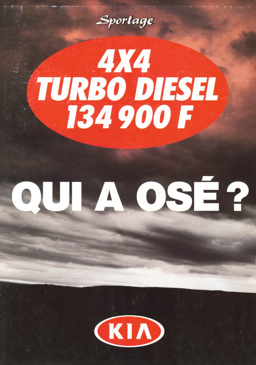 Brochure KIA SPORTAGE 4X4 TD 2.0l EDC (1997) | KIA06 - Ref: 3149 |