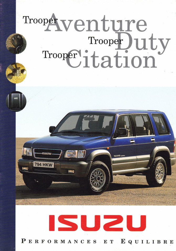 Brochure ISUZU TROOPER Performances et...