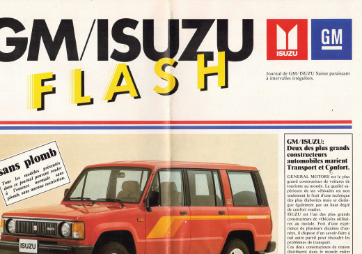 Brochure / Journal Gamme GM/ISUZU FLASH (1985) | ISU10 - Ref: 03/85 |