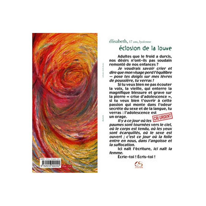 Éclosion de la louve de Elisabeth Ed. Le Grand Souffle | 9782916492292 |