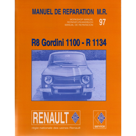 RENAULT 8 GORDINI - MANUEL DE REPARATION | P100 |